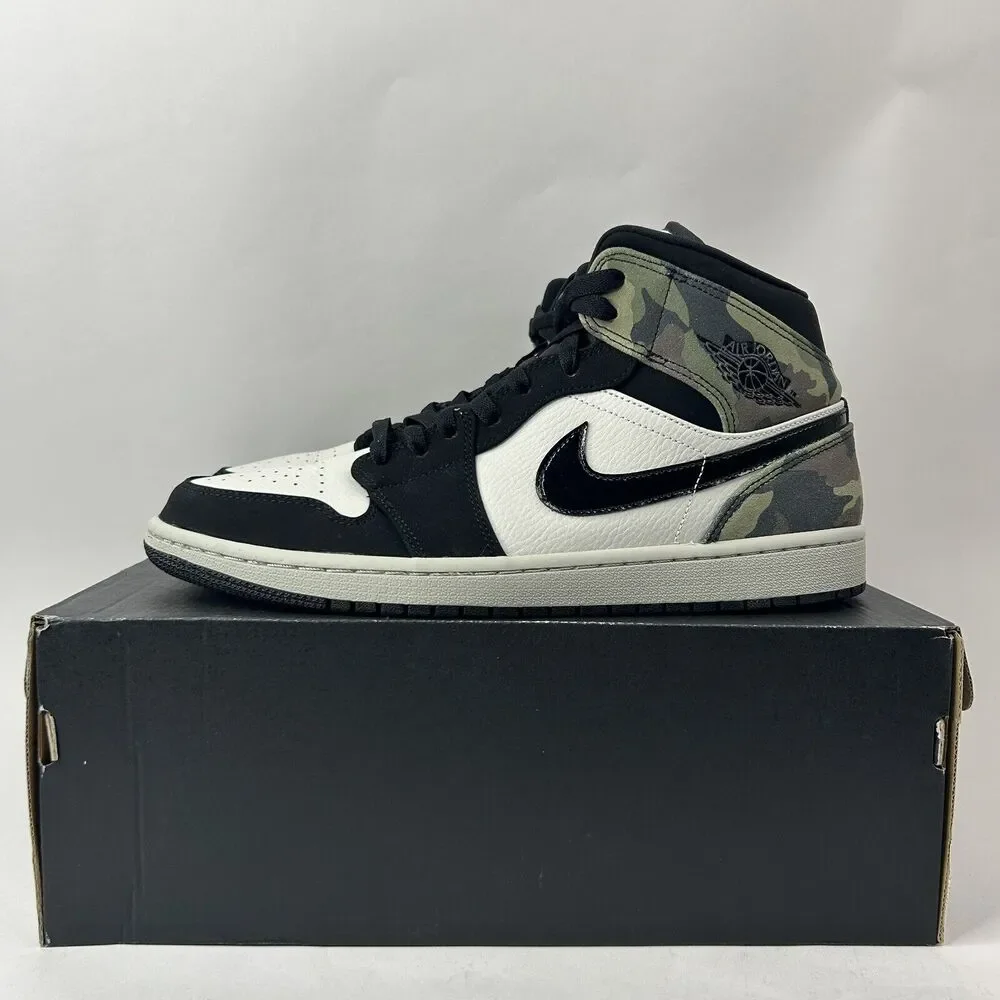 Nike Shoes Air Jordan 1 Mid SE “Camo/Light Bone Black White